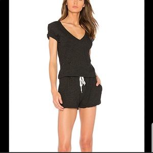 Monrow double V neck romper